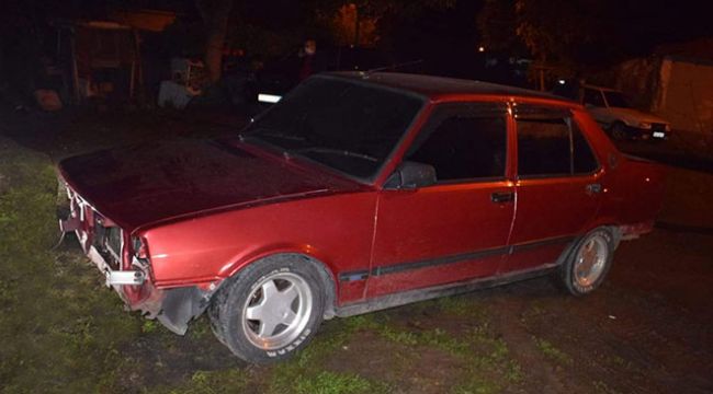 Bafra'da çalınan otomobil bulundu
