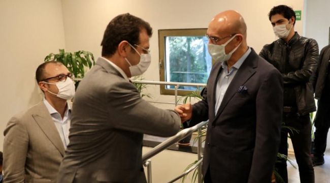 EKREM İMAMOĞLU, TUNÇ SOYER'İ ZİYARET ETTİ