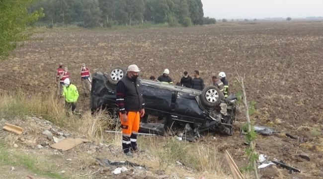 Hatay'da cenaze yolunda kaza