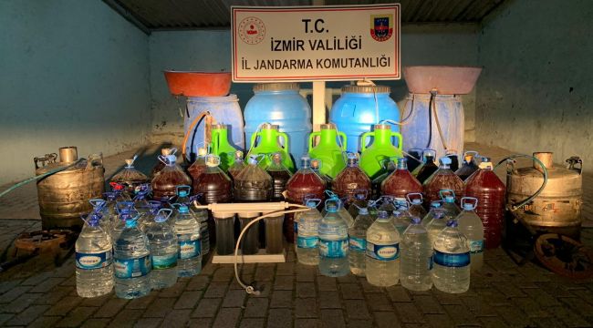 İZMİR'DE KAÇAK ALKOL OPERASYONU