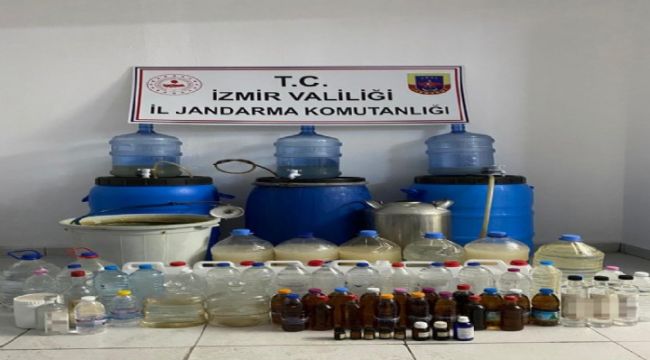 İZMİR'DE KAÇAK İÇKİ OPERASYONU