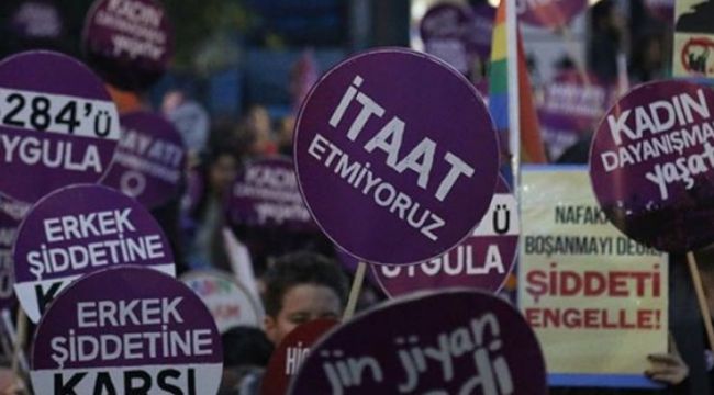 Kadınlar erkek şiddetine karşı sokaklara çıkıyor