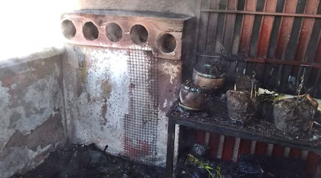 Lokma dökerken apartmanı yakıyordu