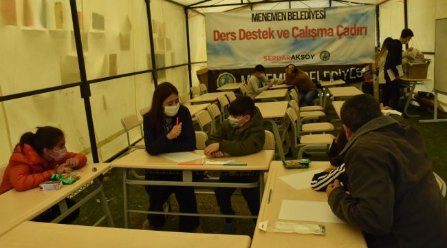 MENEMEN'DEN DERS DESTEK VE ÇALIŞMA ÇADIRI