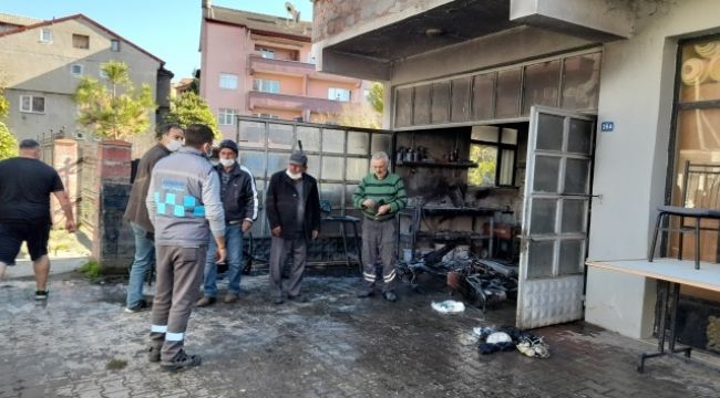 Motosiklet tamir ederken canından oluyordu