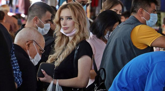 Pazarda tepki çeken maske manzarası