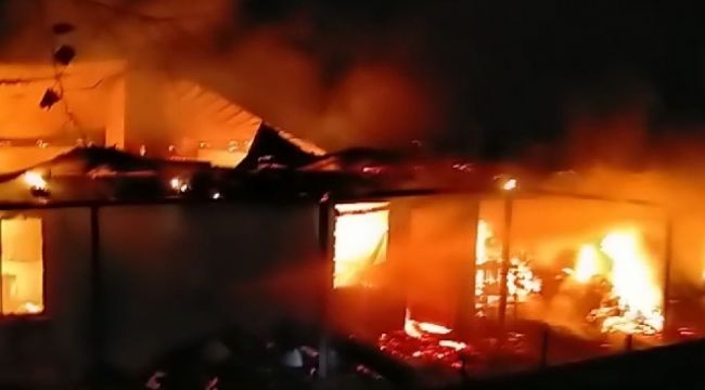 Samsun'da ev yangını!