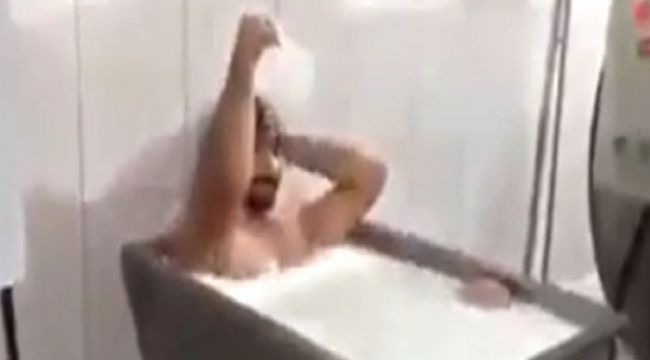 Süt kazanında banyo yapanlar tutuklandı
