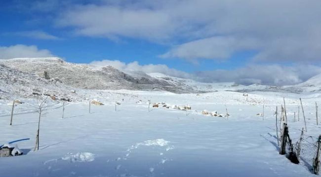 Antalya'nın yükseklerinde kar manzaraları