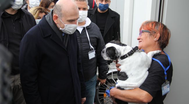 BAKAN SOYLU, İZMİR’DE KONTEYNER KENTİ ZİYARET ETTİ