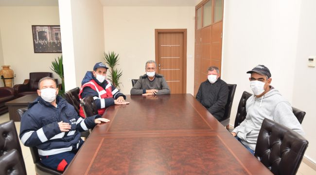 BAŞKAN UYGUR İŞÇİLERİ AĞIRLADI