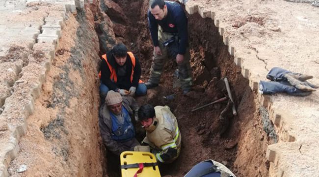 ÇALIŞMA SIRASINDA İŞÇİ GÖÇÜK ALTINDA KALDI