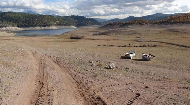 Çaygören Barajı'nda su seviyesi, yüzde 10'un altında