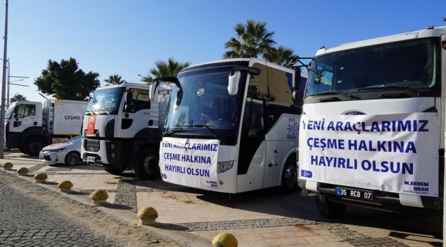ÇEŞME BELEDİYESİ ARAÇ FİLOSUNA YENİLERİNİ EKLEDİ