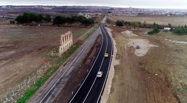 Edirne'de tarihi yapının korunması için yol 'kaydırıldı'