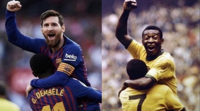 Efsane futbolcu Pele'den 'Lionel Messi' paylaşımı