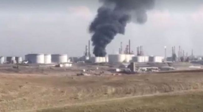 Erbil'de petrol rafinesinde yangın