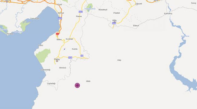 Hatay ve çevresinde hissedilen deprem