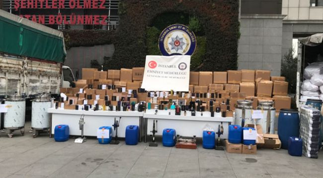 İstanbul'da sahte parfüm operasyonu