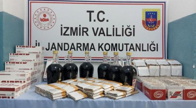 İZMİR'DE 365 LİTRE SAHTE İÇKİ ELE GEÇİRİLDİ