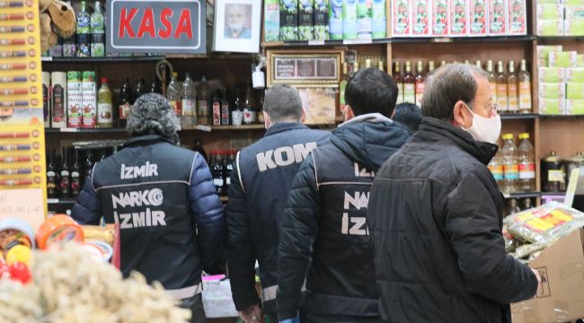 İZMİR'DE SAHTE İÇKİ DENETİMİ
