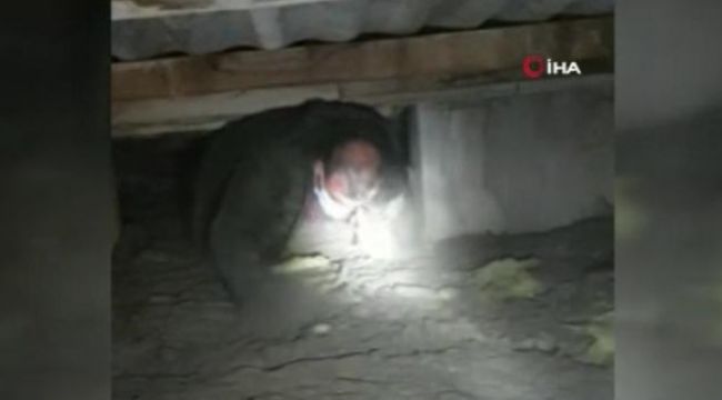 Kumar baskınından sürünerek kaçmaya çalıştı