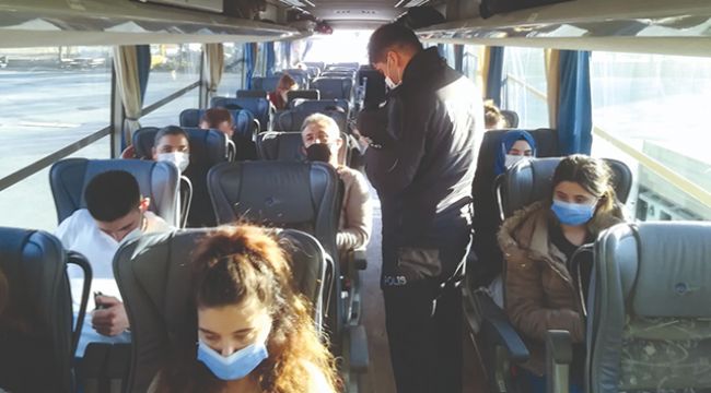 Otobüs terminalinde 'HES kodu' uygulaması