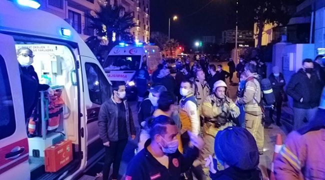 Sitenin saunasında korkutan yangın