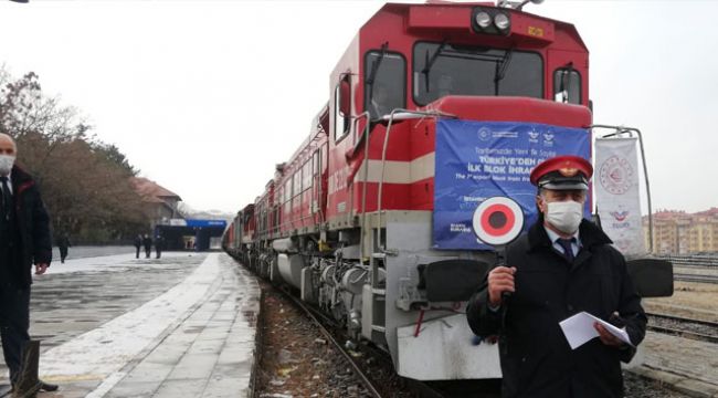 Türkiye'den Çin'e ilk ihracat treni Erzurum'a ulaştı