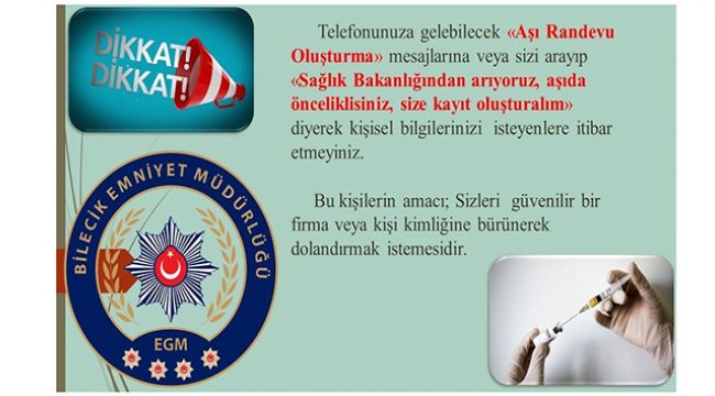 Aşı dolandırıcılığına dikkat