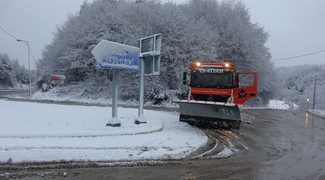 Bolu Dağı'nda kar yağışı etkili oldu