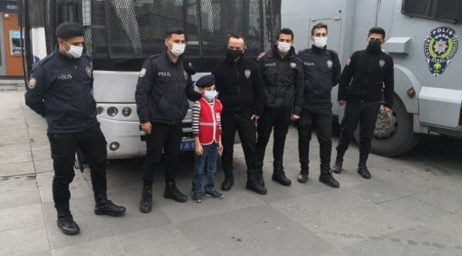 Engelli çocuğun polis olma hayali gerçek oldu