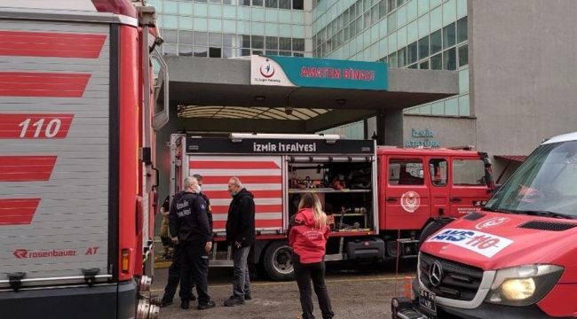 İZMİR’DE HASTANEDE YANGIN PANİĞİ