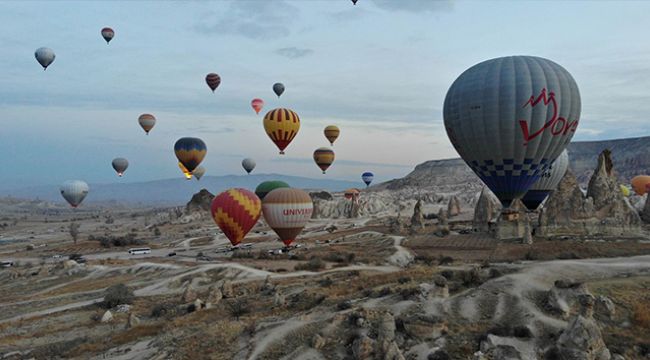 Kapadokya'da balon turları iptal edildi