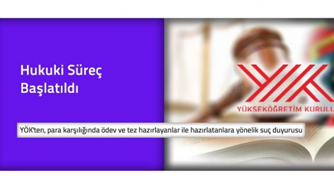 YÖK'ten para karşılığında tez ve ödeve hukuki süreç