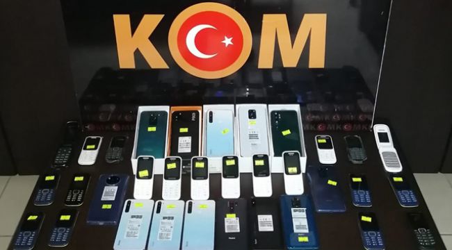 33 kaçak telefon ele geçirildi