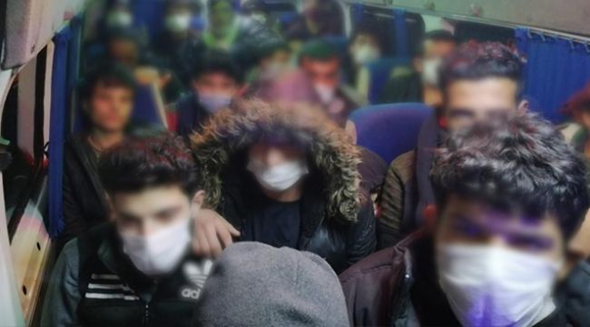 63 düzensiz göçmen yakalandı