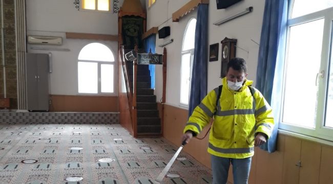 BERGAMA'DA CAMİ VE CEM EVLERİNE DEZENFEKTE