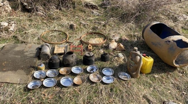 Bitlis'te terör örgütüne ait malzemeler ele geçirildi