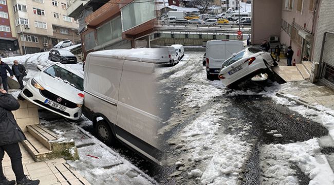 Esnaf kayan arabanın altında kalmaktan sonra anda kurtuldu