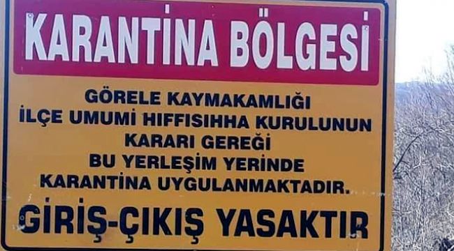 Görele ilçesinde bir köy karantinaya alındı