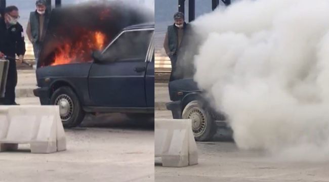 Hastane bahçesinde korku dolu anlar!