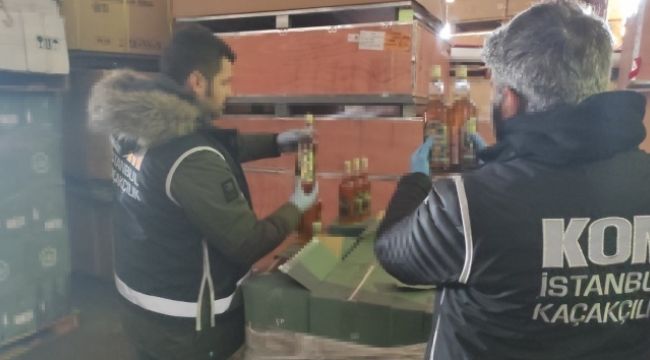 İstanbul'da kaçak ve sahte içki operasyonu
