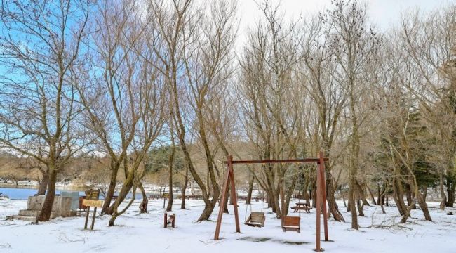 İZMİR KARAGÖL TABİAT PARKI BEYAZA BÜRÜNDÜ