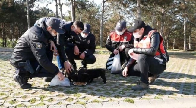 Polislerden can dostlarına yardım eli