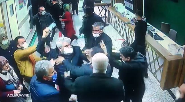 Sağlık çalışanlarına saldırı kameraya yansıdı