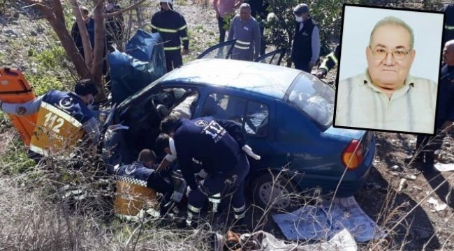 Şarampole uçan aracın sürücüsü hayatını kaybetti