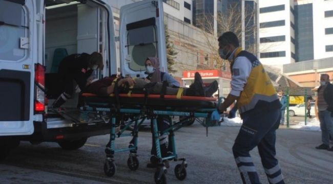 Yüksekten beton zemine düşen inşaat işçisi yaralandı