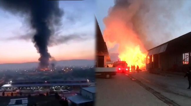 20 ton soğan ve 16 bin kasa küle döndü