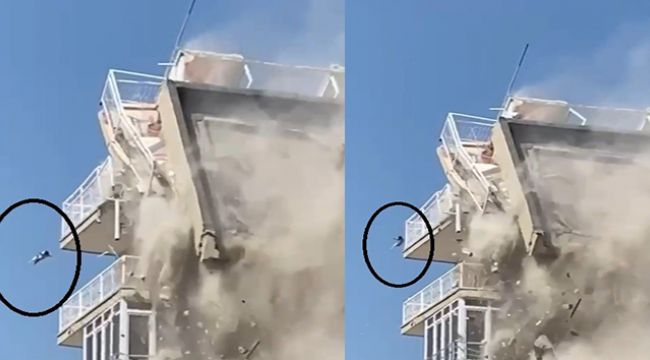 BİNA YIKILIRKEN DÜŞEN KEDİ AĞIR YARALANDI